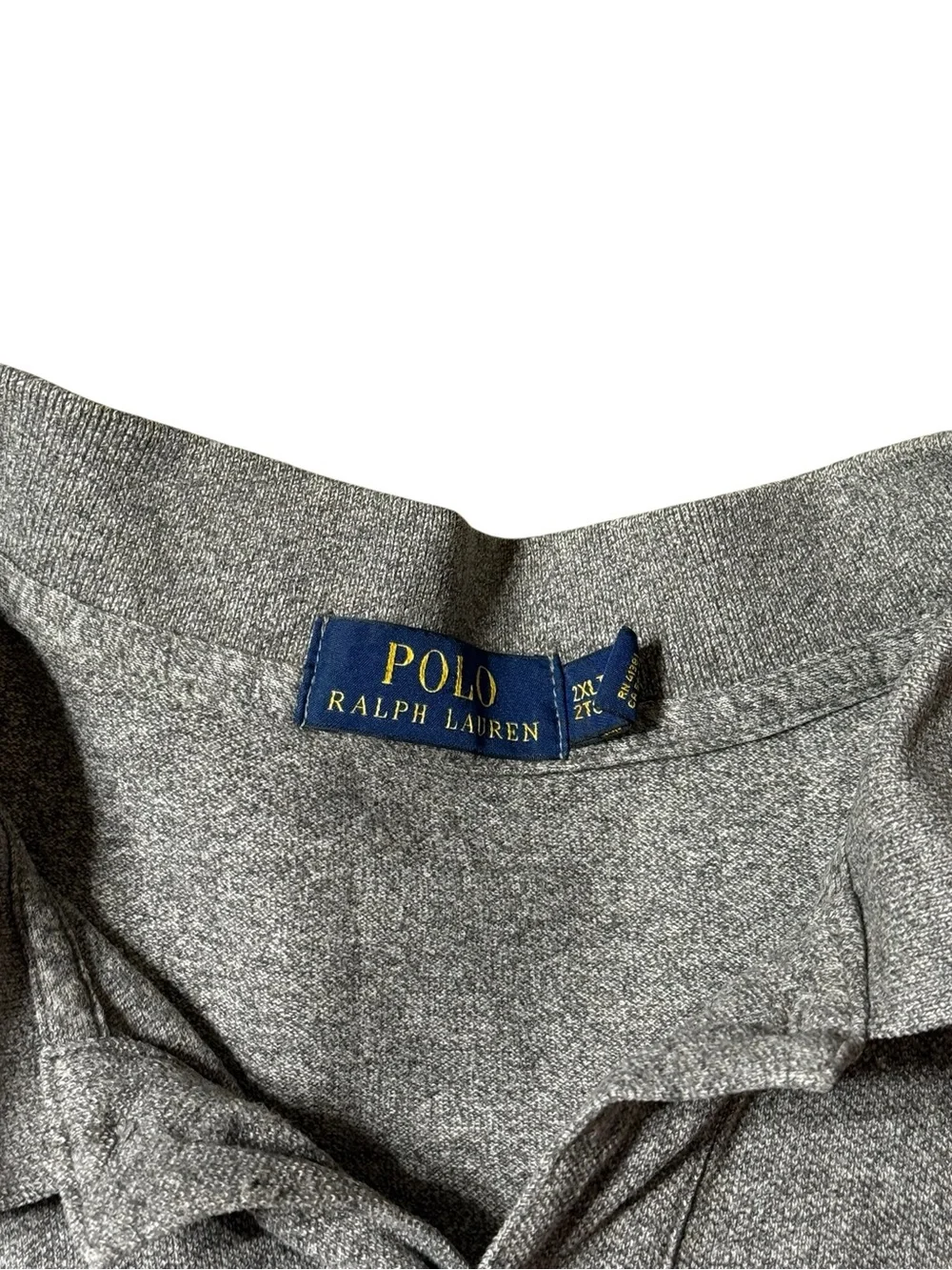 Polo Ralph Lauren Men's 2XLT Tall Gray Heather Short Sleeve Pony Logo Polo